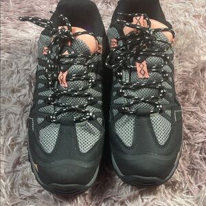 Pacific Mountain Womens Hiking Boot Dutton Lo Charcoal Pink Comfort Waterproof